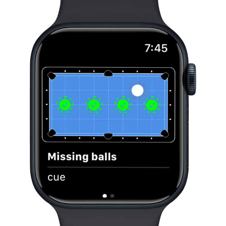 Missing balls diagram in Apple Watch